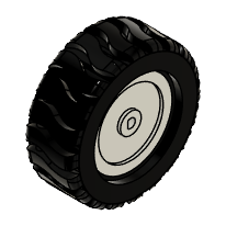 43 mm diameter N20-style tire CAD model