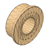MF105ZZ flanged bearing CAD model