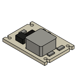 Mini DC-DC step-down BEC voltage regulator module CAD model