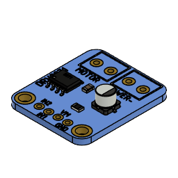 DRV8871 brushed DC motor driver breakout module CAD model