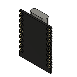 ESP32-C3 SuperMini microcontroller board CAD model
