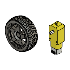 TT motor and wheel CAD models